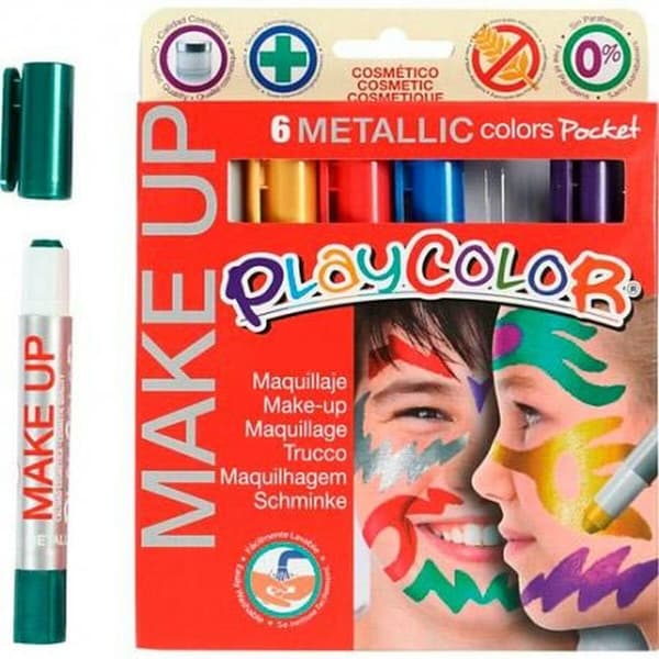 Makeup til Børn Playcolor Metallic Stang Multifarvet