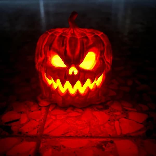 Halloween-gresskar-smeltende spøkelse Candy Bowl/Night Light