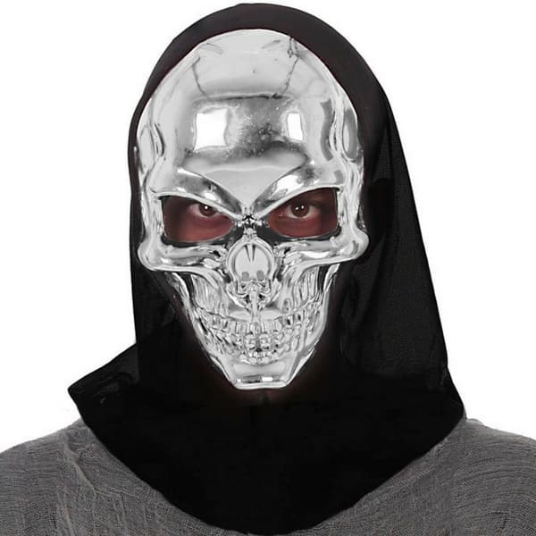 Maske Skelet Sølvfarvet