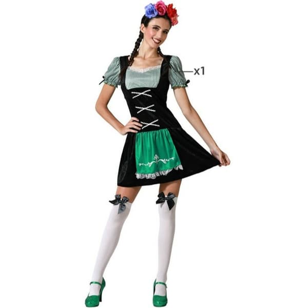 Kostume til voksne Tysk kvindelig tjener Sort - M/L
