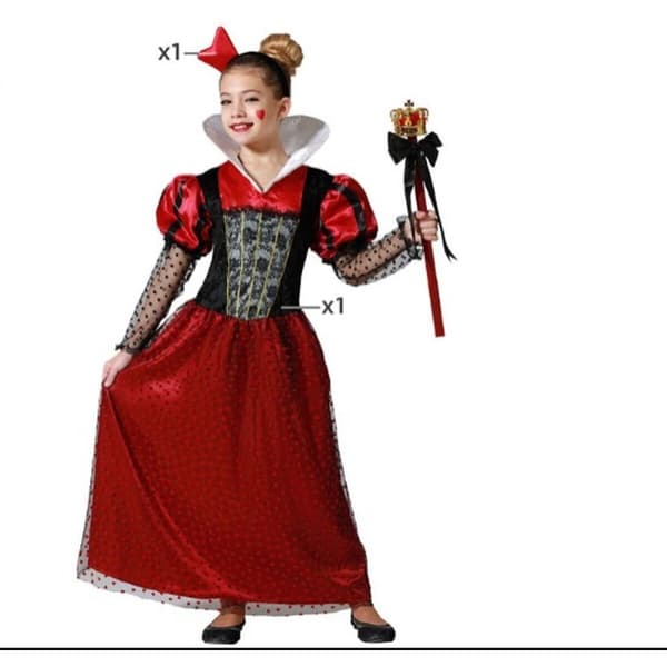 Kostume til børn Hjerter dame - 10-12 år