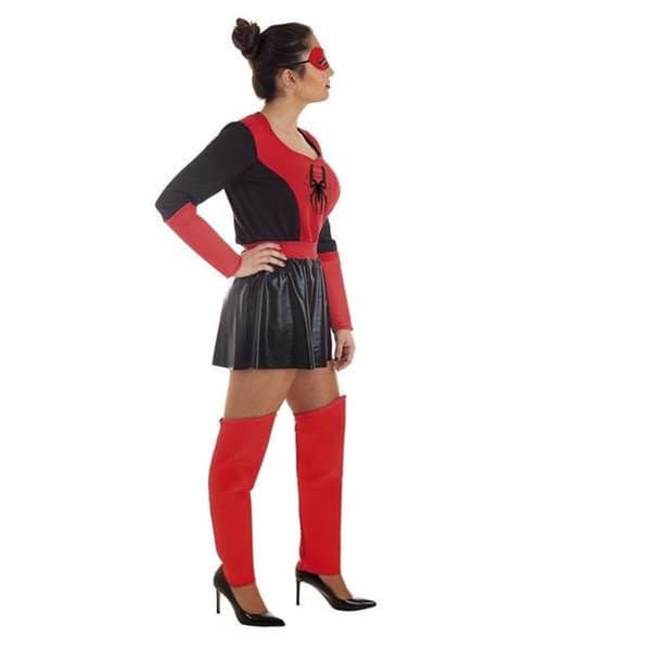 Kostume til voksne Dame Edderkop Superhelt - L