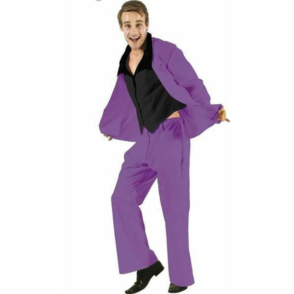Kostume til voksne 70s Lilla Discomusik - XL