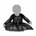 Miniatyrbillede 9 af 11: Kostume til børn Skelet Sort - 12-24 måneder