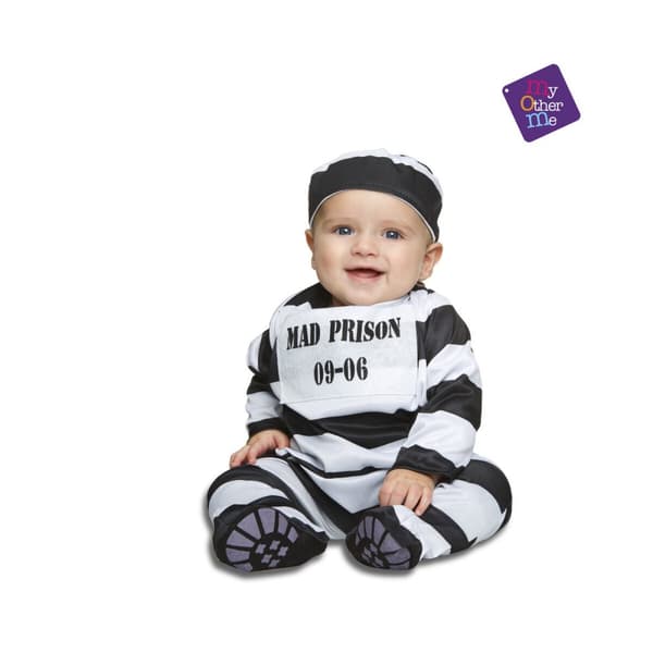 Kostume til babyer My Other Me Hvid Sort Fange mand (2 Dele) - 0-6 måneder
