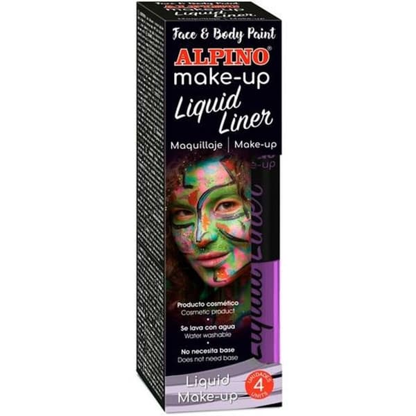Kropsmaling Alpino Liquid Liner 4 enheder Violet 6 gr