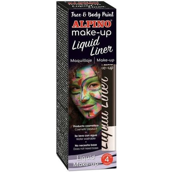 Kropsmaling Alpino Liquid Liner 4 enheder Hvid 6 gr