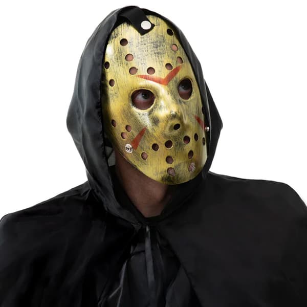 Halloweenmask Fredag ​​den 13:e Guld 20x24,5cm