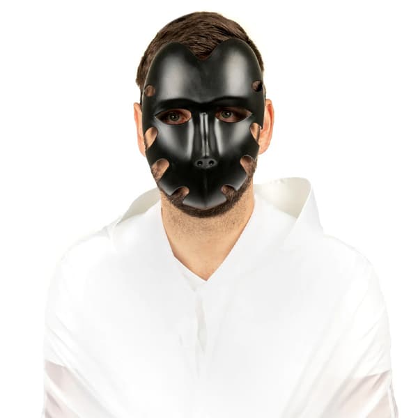 Halloweenmask Svart 22x17cm
