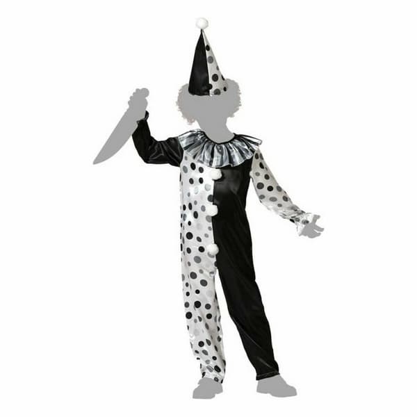 Kostume Mande klovn Grå Børns - 5-6 år