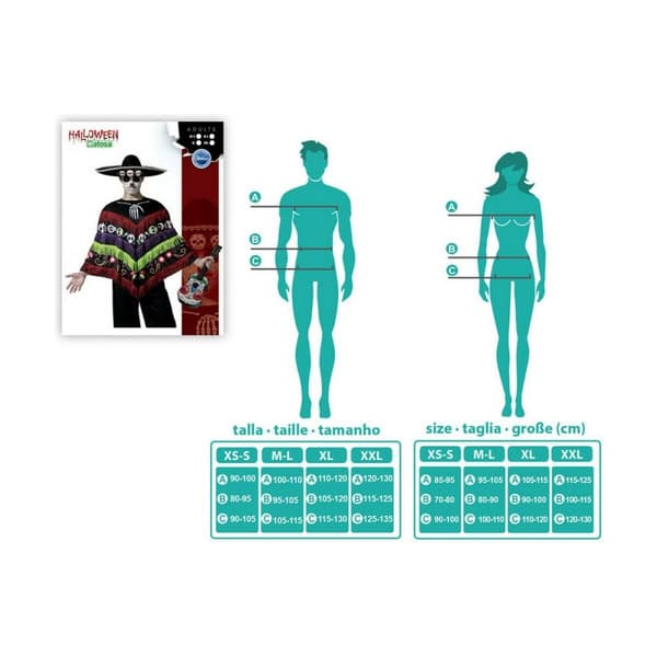 Kostume Kostume til voksne Mexico Sort Onesize