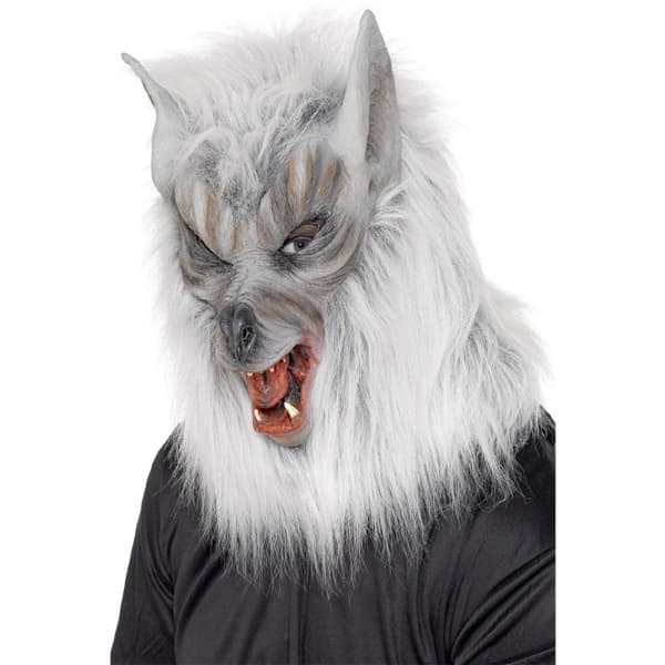 Ulvemaske med pels