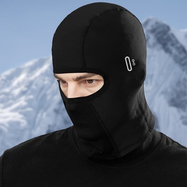 INF Vinter balaclava hætte hat ansigtsmaske, ski maske, ansigtscover Sort