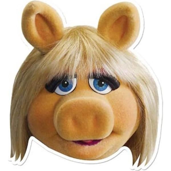 Miss Piggy Cardboard Mask - The Muppets Show - Vuxen - APTAFÊTES - Svart - Kostymtillbehör