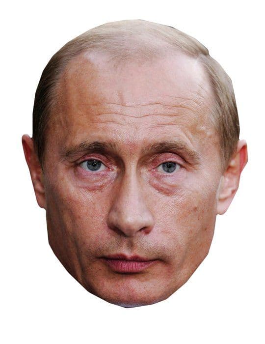 Vuxen Vladimir Putin kartongmask