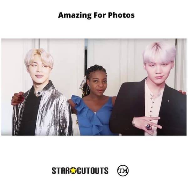Star Cutouts Ltd CM209 V (Pop) Tae-Hyung Kim Nam-Joon Bangtan Boys Party Mask och present, flerfärgad