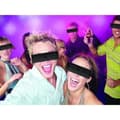 Miniatyrbild 1 av 3: Ett par censurerade svarta barglasögon HA: tillbehör för festdräkt