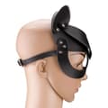 Miniatyrbild 4 av 4: Kattmask - KÄRLEK OCH VIBBAR - Svart - Mjukt konstläder - Strass - Justerbar