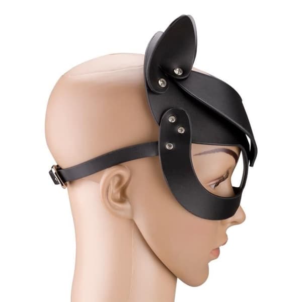 Kattmask - Ej specificerad - Svart - Syntetläder - Strass - Justerbar