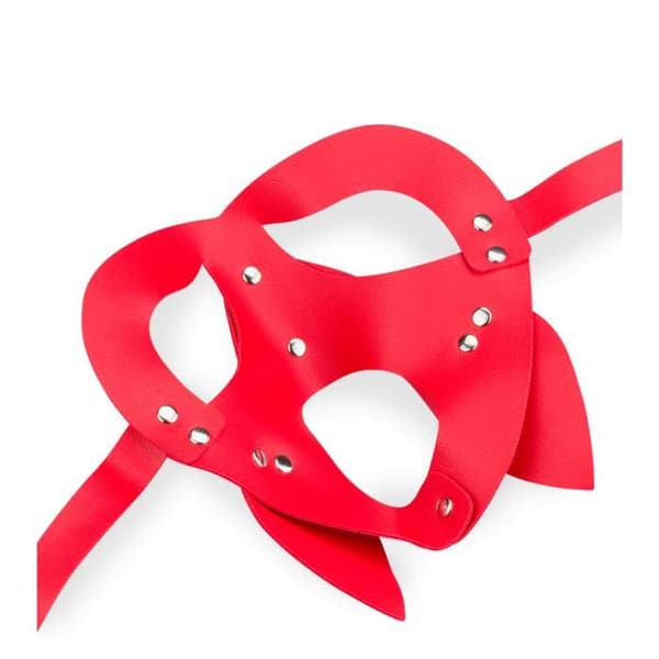 Wildcat Röd konstlädermask - Unisex vuxen - 6 nivåer av justering av huvudmått