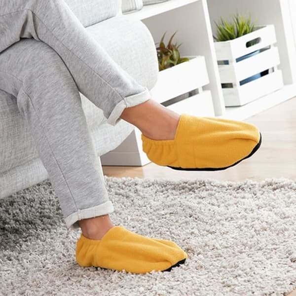 SHOP-STORY - HOT SOX GUL: Mikrovågsuppvärmda tofflor
