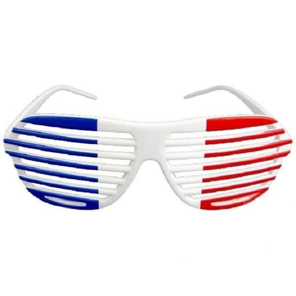 Glasögon - LP - LP00594 - Blå Vit Röd - Plast - Support World Cup Football Rugby Sport
