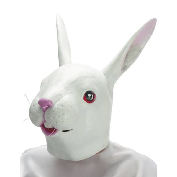 Latex Kaninmask - KARNEVALLEKSAKER - Vit - Vuxen - Blandat