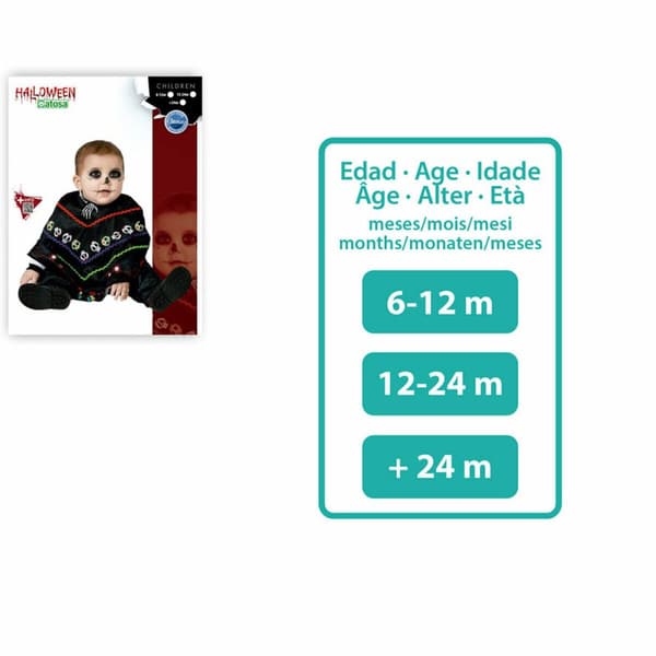 Kostume Skelet Mexicansk dame Baby - 12-24 måneder