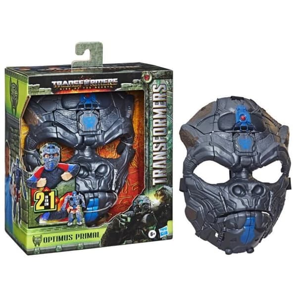 Transformers: Rise of the Beasts Transformers: Rise of the Beasts 2-i-1 Convertible Optimus Primal Mask med 22,5 cm figurläge, åldrarna 6 och uppåt