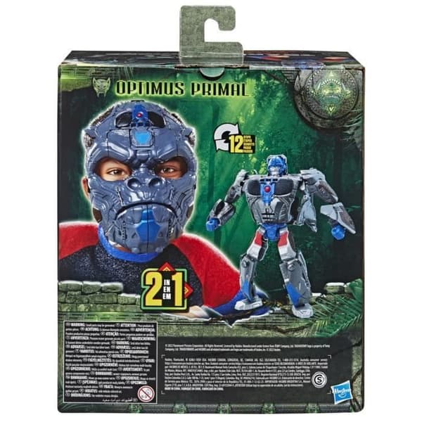 Transformers: Rise of the Beasts Transformers: Rise of the Beasts 2-i-1 Convertible Optimus Primal Mask med 22,5 cm figurläge, åldrarna 6 och uppåt