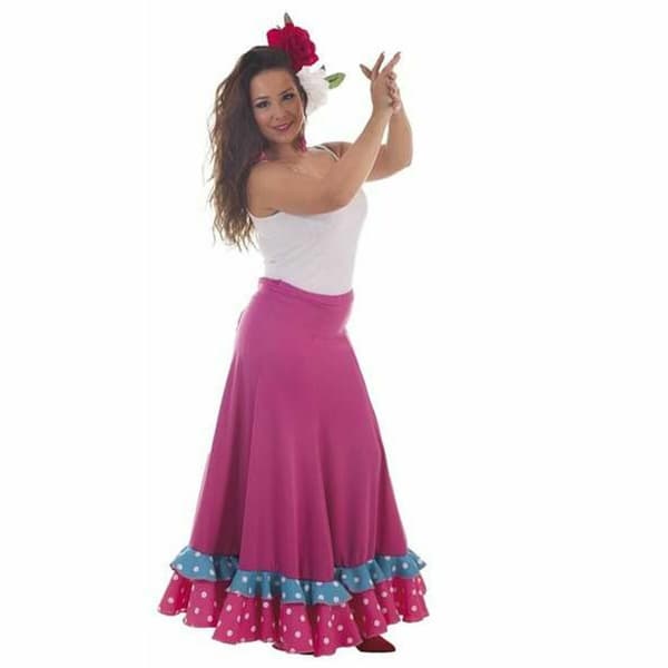 Nederdel Fuchsia Sevillana danser - L