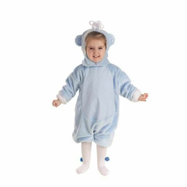 Kostyme baby Blå Teddybjørn (3 Deler) - 1-2 år