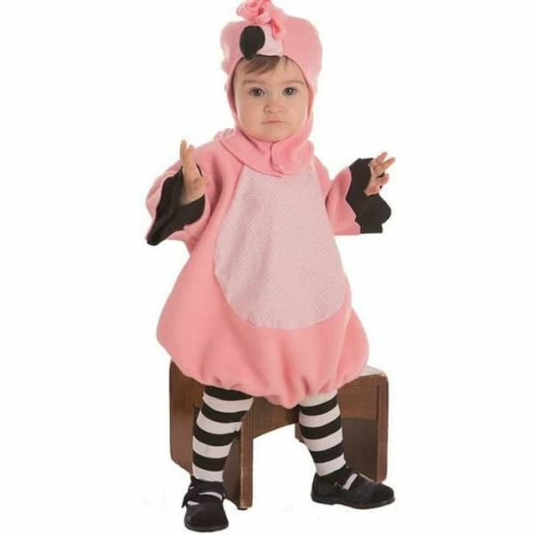 Kostyme baby Rosa flamingo (2 Deler) - 12 måneder