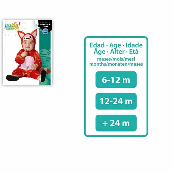 Kostyme baby Rød Pandabjørn - 12-24 måneder