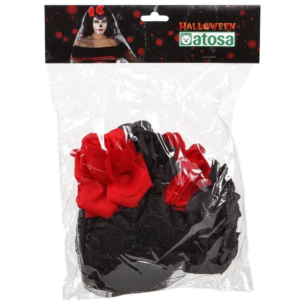 Diadem Halloween Röd/Svart