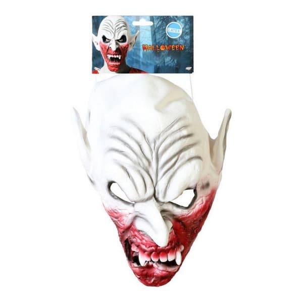 Maske Halloween Hvid Monster