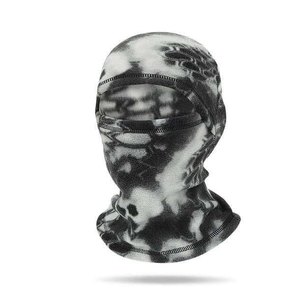 INF Fleece Cycling Balaclava - Tuulenpitävä ja lämmin 0 Musta + Valkoinen