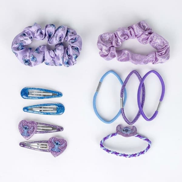 Hårtilbehør Stitch 10 Deler Blå Lilla