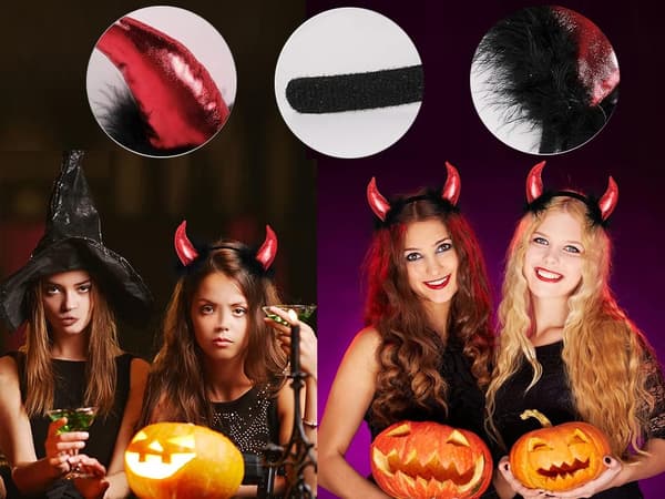 Djävulshorn Diadem - Halloween