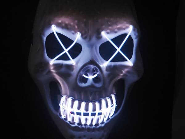 LED Mask Dödskalle - Halloween