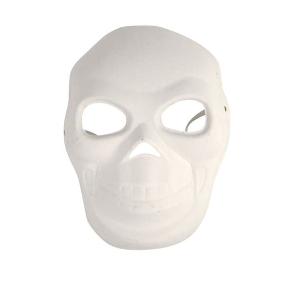 Vit dödskallemask för vuxna - MegaCrea DIY