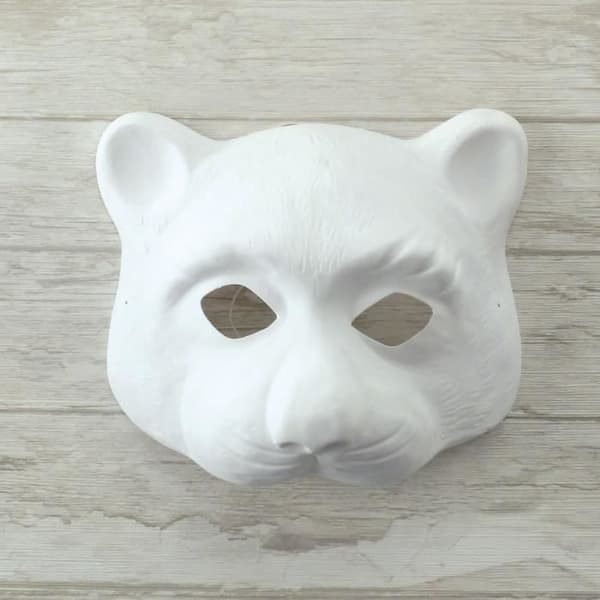 Mask Katt 1/2 Ansikte - Ej specificerat - Vit - Unisex - Bekväm - Utklädningsaccessoar