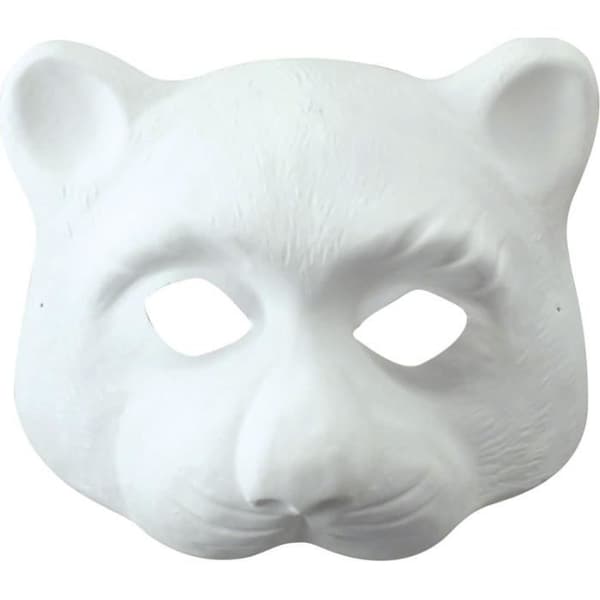 Mask Katt 1/2 Ansikte - Ej specificerat - Vit - Unisex - Bekväm - Utklädningsaccessoar