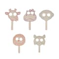 Miniatyrbild 4 av 4: Set med 10 trämasker att dekorera - 30x22cm - Djurformad - Sodertex - L310010 TU Natural