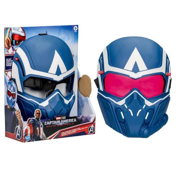 Captain America Brave New World Flight Mask, Dress-up Toy, Marvel Studios, Ages 5 and Up