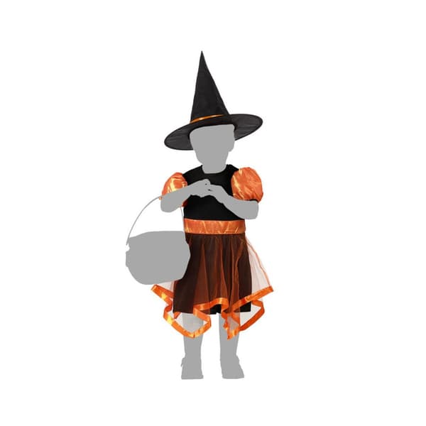 Kostume til babyer Orange Heks - 6-12 måneder
