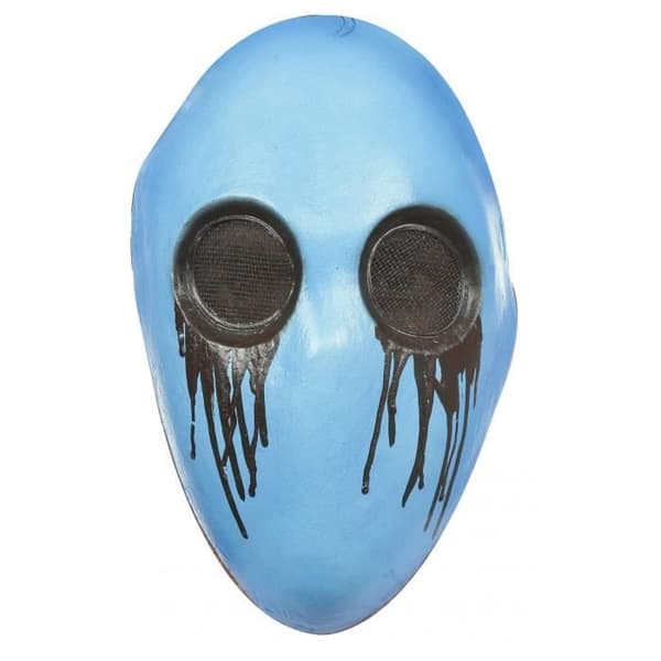 Partychimp maskeradmask Eyeless Jack latex blå en storlek