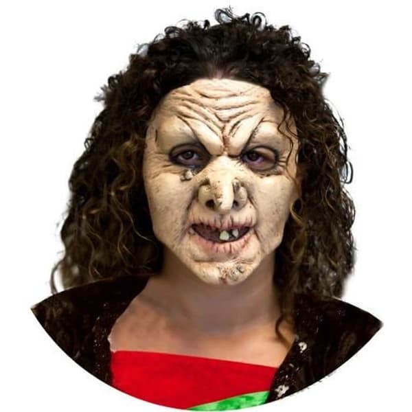 Grön häxmask för Halloween - One Size - Blandat