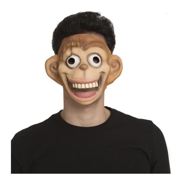 Risueño Monkey Mask - DisfraZZes - One Size - Flerfärgad