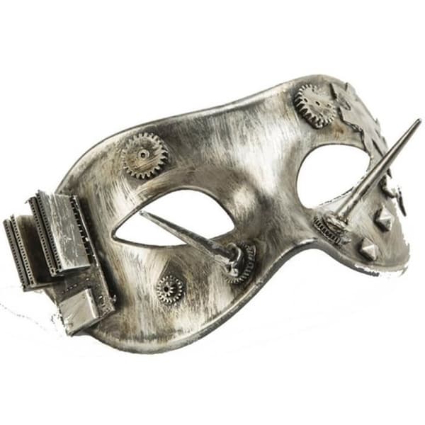 Silver Steampunk Mask - Blandat